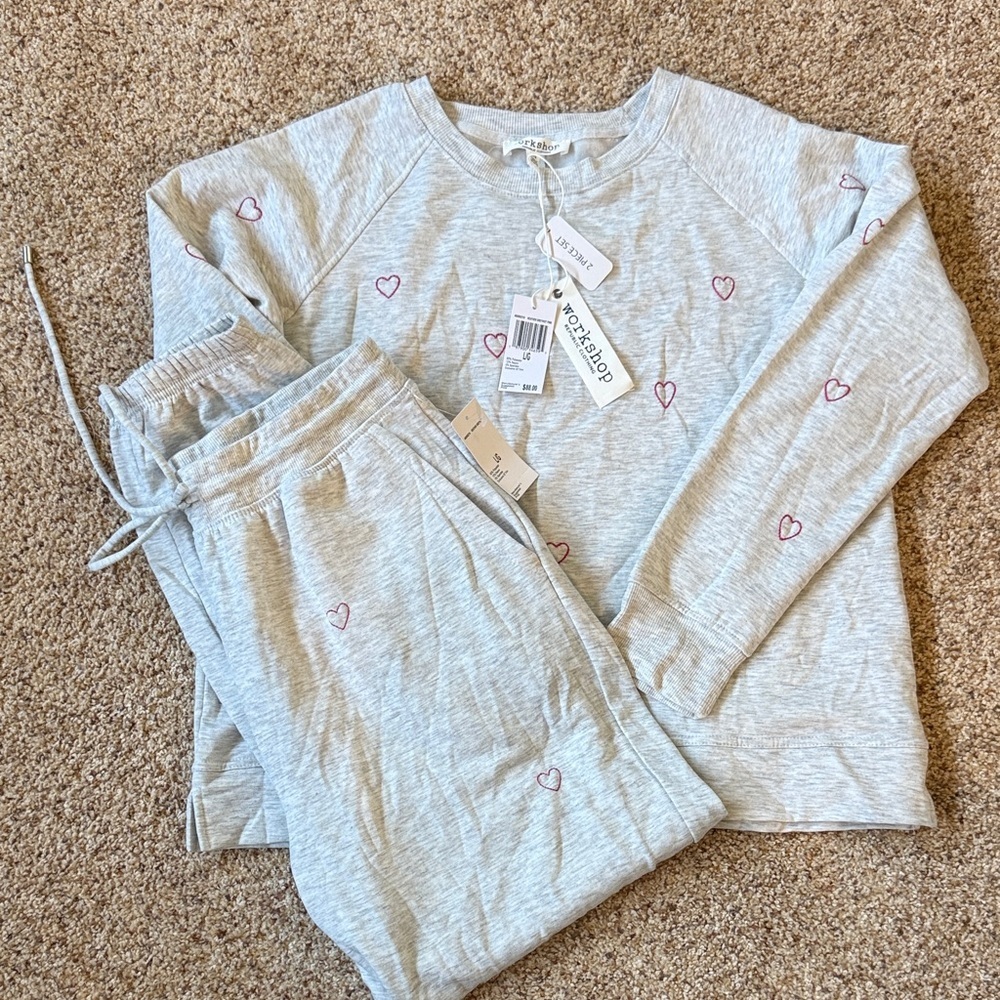 NWT Workshop Heart Loungewear Set